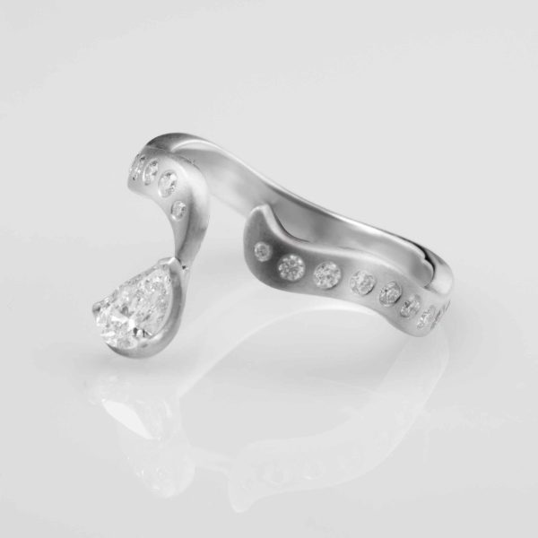 Ocean Drop Diamond Ring - Image 7