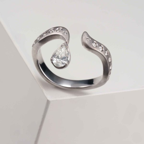 Ocean Drop Diamond Ring - Image 6