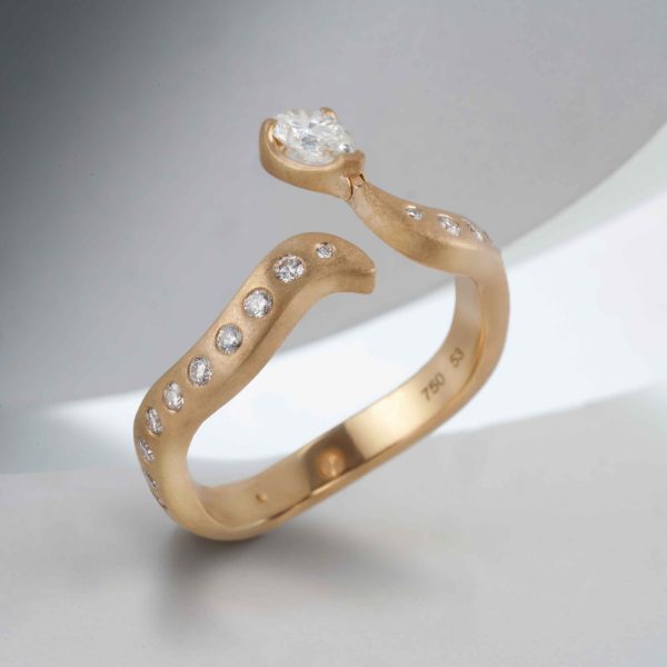 Ocean Drop Diamond Ring - Image 4