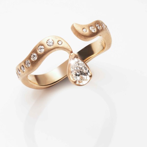 Ocean Drop Diamond Ring - Image 3