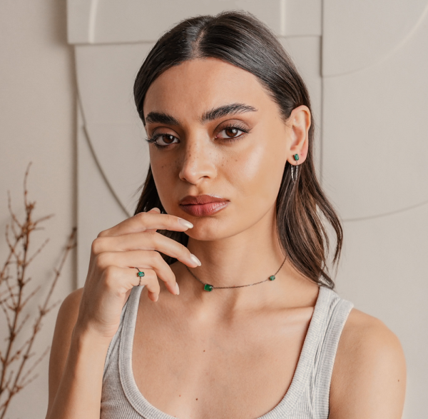 Linked Emerald Choker - Image 2