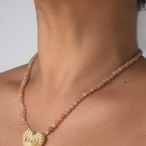 Embedded Beads Sunstone - 4mm