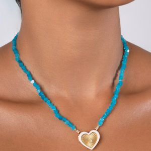 Baby Blue Dream Hearts - 4mm